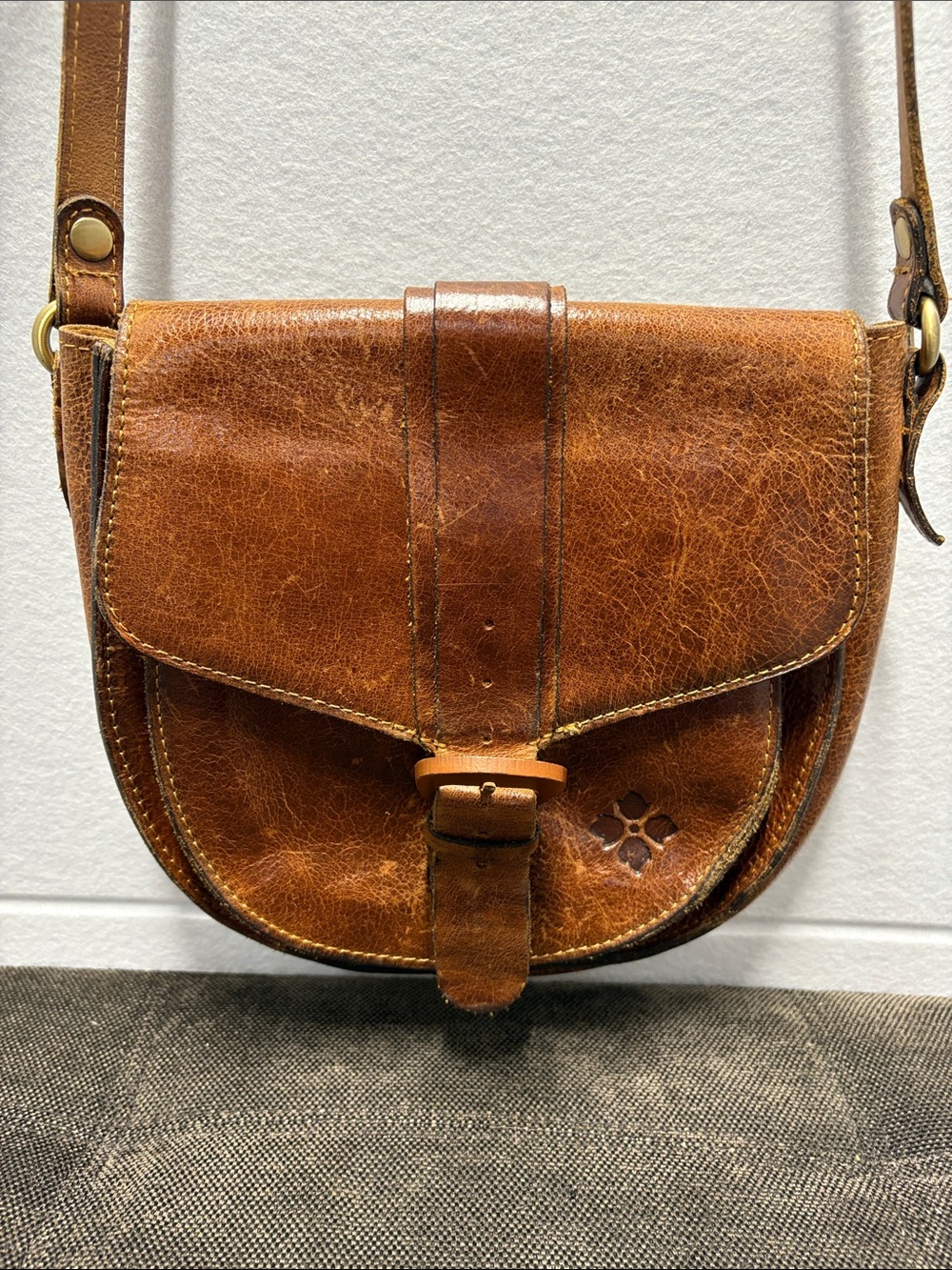 Patricia Nash 100% Leather Flap Crossbody